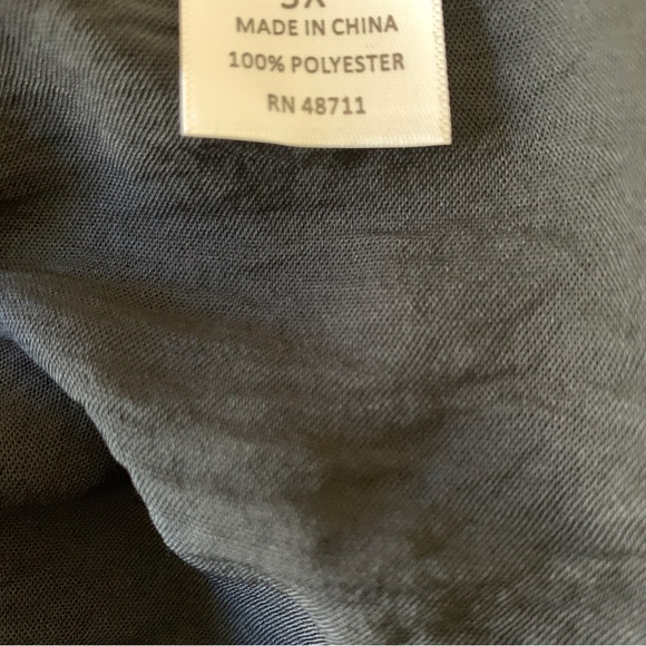 NWT OPHELIA ROE Size 3X Black Ruffle Hemline Midi Dress with Sleeve - Picture 2 of 5